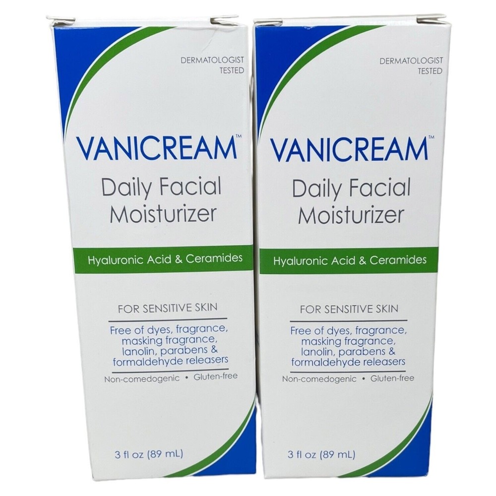 Set of 2 - Vanicream For Sensitive Skin Facial Moisturizer Daily, 3 fl oz each